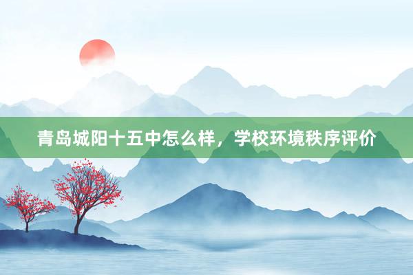 青岛城阳十五中怎么样，学校环境秩序评价